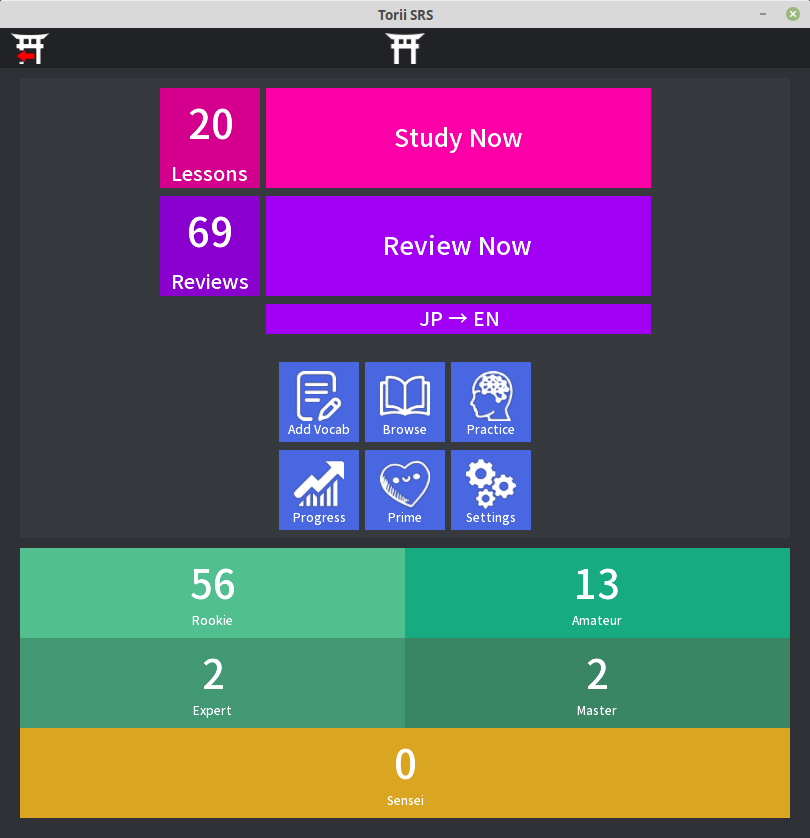 Torii's Dashboard.